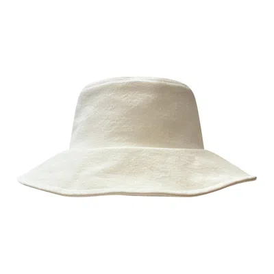Deborah Lindquist Eco Lifestyle Women's White Denim Bucket Hat