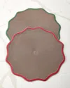 Deborah Rhodes Autumn Piped Oxford Placemats, Set Of 4 In Pine