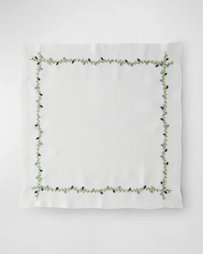 Deborah Rhodes Cottage Garden Napkins, Set Of 4 In White