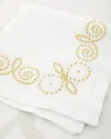 Deborah Rhodes Henna Embroidered Napkins, Set Of 4 In Gold