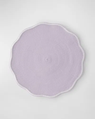 Deborah Rhodes Piped Round Scallop Placemats, Set Of 4