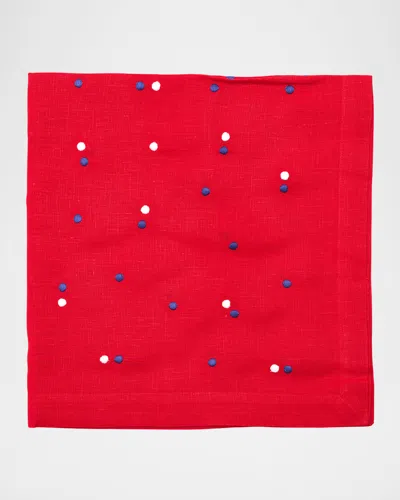 Deborah Rhodes Scattered Dots Embroidered Napkin, Set Of 4