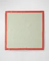 Deborah Rhodes Seersucker Border Napkins, Set Of 4 In Coral
