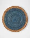 Deborah Rhodes Shaded Rattan Placemat, Set Of 4 In Blue
