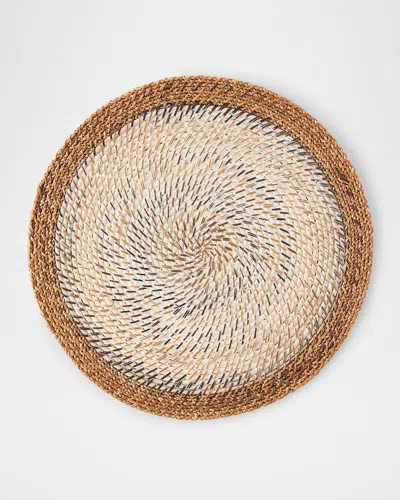 Deborah Rhodes Shaded Rattan Placemat, Set Of 4 In White