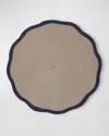 Deborah Rhodes Spring Scallop Border Placemats, Set Of 4 In Brown