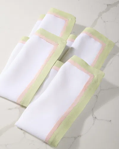 Deborah Rhodes Tailored Border Napkins, Set Of 4