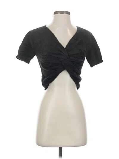 Pre-owned Début Short Sleeve Top Black Sweetheart Neckline Tops