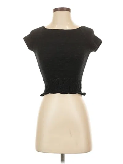 Pre-owned Début Short Sleeve Top Black Sweetheart Neckline Tops