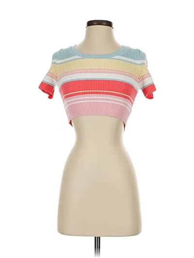Pre-owned Début Short Sleeve Turtleneck In Pink