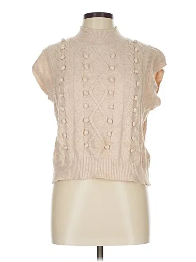 Pre-owned Début Sleeveless Blouse In Brown