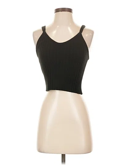 Pre-owned Début Sleeveless Top Black Halter Neckline Tops