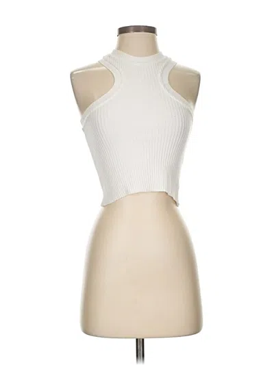 Pre-owned Début Sleeveless Top Ivory Halter Neckline Tops In White