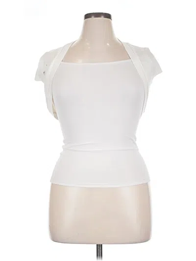 Pre-owned Début Sleeveless Top White Halter Neckline Tops