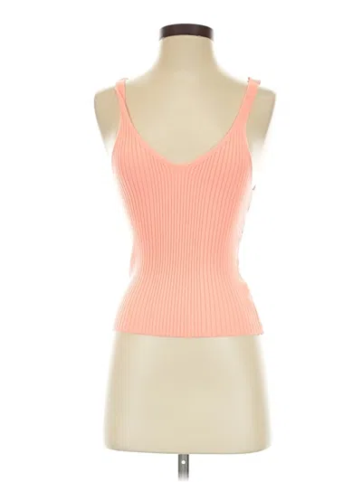 Pre-owned Début Tank Top Orange Strapless Neckline Tops