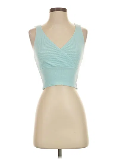 Pre-owned Début Tank Top Teal Strapless Neckline Tops