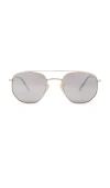 Decade Eyewear Jones Aviator Sunglasses In Metallic Silver