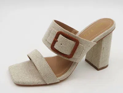December Shoes Women's Nicole Heels In Natural Linen