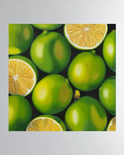 Dechamby Design Citrons Vers Fine Art Print In Green