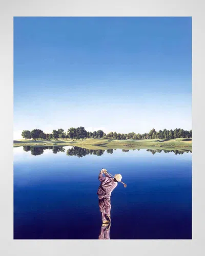 Dechamby Design Floating Print In Blue