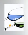 Dechamby Design La Vie Fine Art Print In Blue