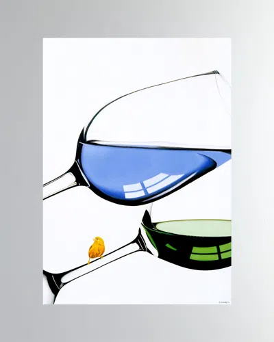 Dechamby Design La Vie Fine Art Print In Blue