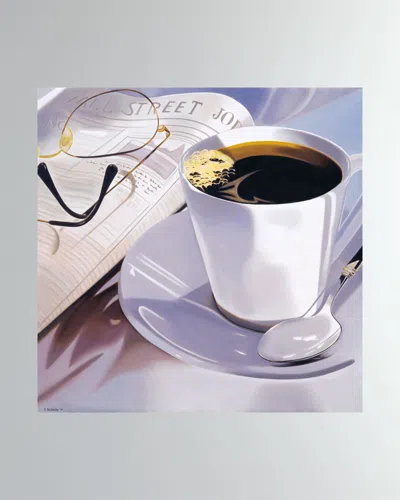 Dechamby Design Le Cafe Fine Art Print In Grey