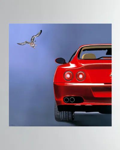 Dechamby Design Zone Rouge Fine Art Print In Red