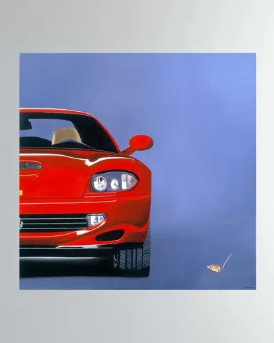 Dechamby Design Zone Rouge Ii Fine Art Print In Red