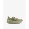 Deckers Hoka Mens Grassland Oyster Mushroo Bondi 9 Low-top Mesh-knit Trainers