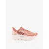 Deckers Hoka Womens Rose Latte Blush F Clifton 10 Mesh Trainers In Pink