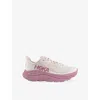 Deckers Hoka Womens Rose Cream  Dried Rose Clifton 10 Knitted Low-top Trainers