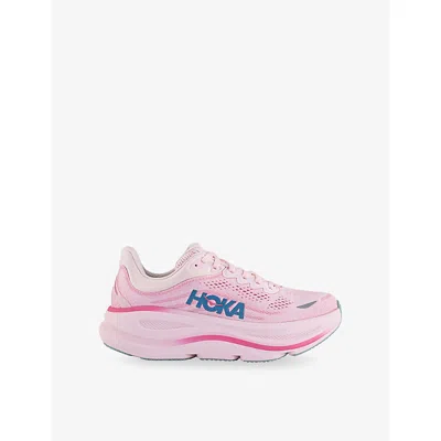 Deckers Hoka Womens Rose Tea Petal F Bondi 9 Mesh Trainers
