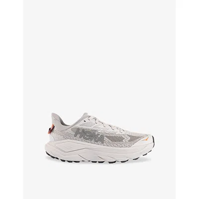 Deckers Hoka Womens Stucco Asphalt Grey F Challenger 8 Woven Trainers Eur 40 / 7 Uk In Neutral