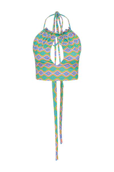 Declara Bird Of Paradise Top In Multi Color