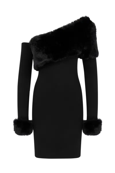 Declara Frosty Noir Mini With Fur In Black