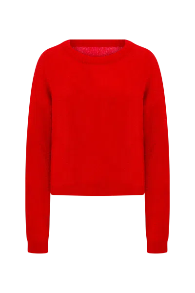 Declara Hot Roseberry Oversize Iconic Knit In Red