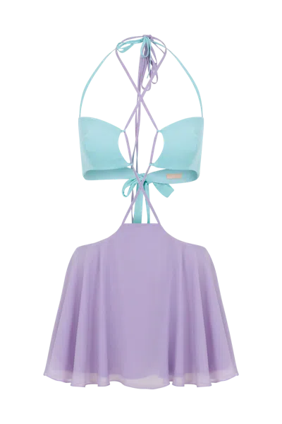 Declara Jacaranda Dress In Multi Color