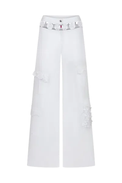 Declara Jasmine Floral Pant In Purple