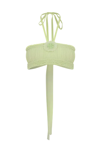 Declara Sage Flora Top In White
