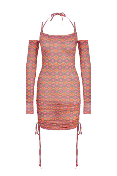 Declara Viva Bloom Dress In Multi Color