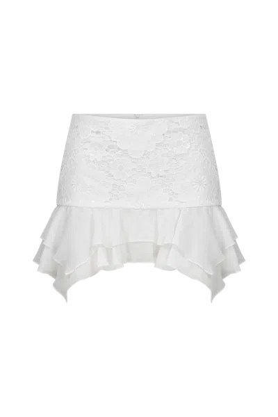 Declara White Dahlia Skirt