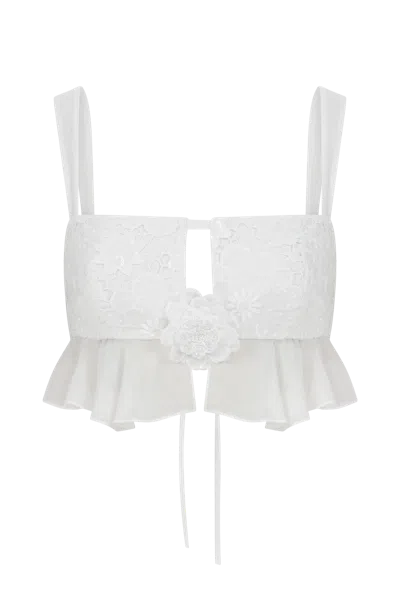 Declara White Dahlia Top