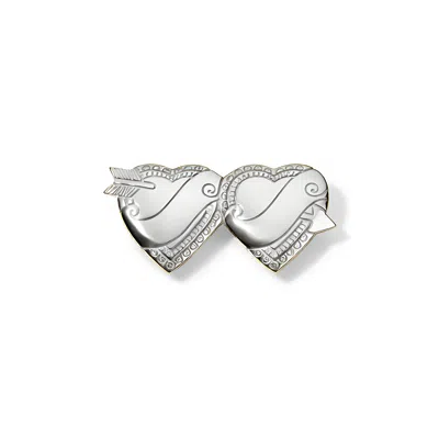 Déclarer Women's Double Heart Brooch - Sterling Silver