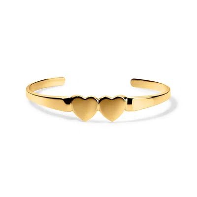 Déclarer Women's Double Heart Cuff - Gold Vermeil