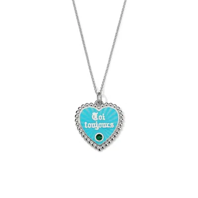 Déclarer Women's Toi Toujours Necklace - Blue Enamel, Sterling Silver