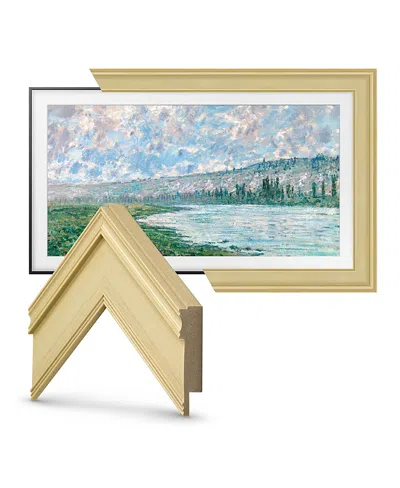 Deco Tv Frames 32 Frame For Samsung The Frame Tv 2021-2024 In Antique White