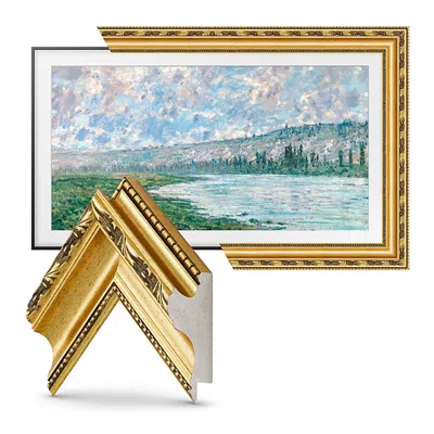 Deco Tv Frames 50 Frame For Samsung The Frame Tv 2021-2024 In Ornate Gold