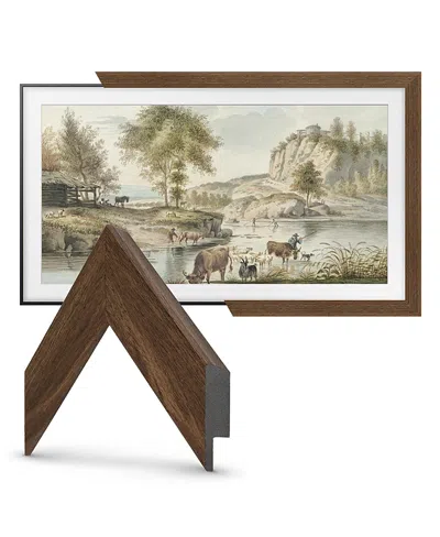 Deco Tv Frames 55 Slim Frame For Samsung The Frame Tv 2021-2024 In Walnut