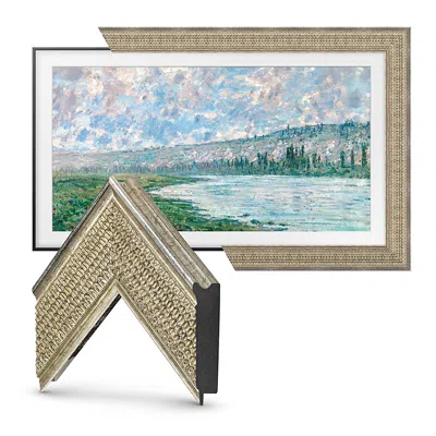 Deco Tv Frames 65 Frame For Samsung The Frame Tv 2021-2024 In Gatsby Silver